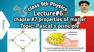 PASCALS PRINCIPLE 9th PHYSCIS CLASS CHAPTER7 LECTURE 6