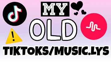 MY OLD TIKTOK/MUSIC.LYS! (Cringe warning⚠️)