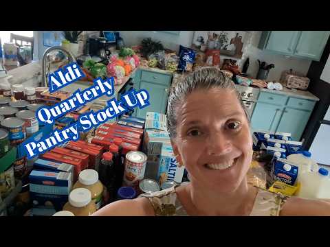 Aldi Quarterly HUGE Pantry Stock Up---- Come Shop with Me
