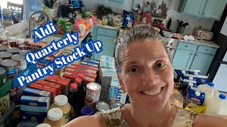 Aldi Quarterly HUGE Pantry Stock Up---- Come Shop with Me