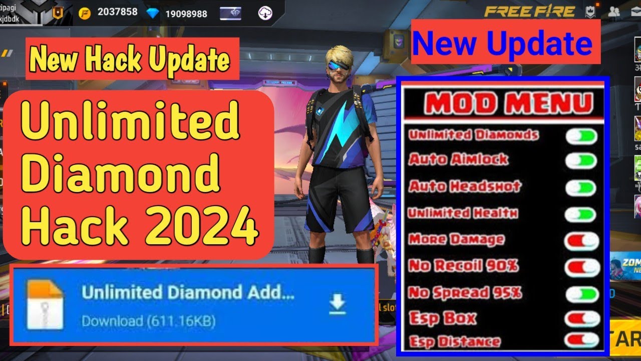 FREE FIRE DIAMOND HACK 💎 UNLIMITED DIAMONDS NEW HACK MOD