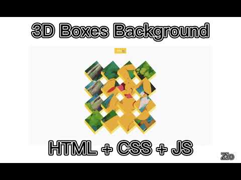 3D Boxes Background (HTML + CSS + JS)