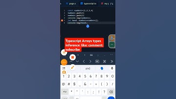 Typescript Arrays types inference #shorts #typescript #array #type #inference #console #coding
