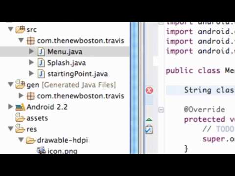 Android Developing Applications Tutorial   18   Create a List Menu from the ListActivity class