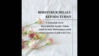 Download Lagu BERSYUKUR SELALU KEPADA TUHAN #quotesrohani #ayatalkitab #bersyukur MP3 Download Lagu BERSYUKUR SELALU KEPADA TUHAN #quotesrohani #ayatalkitab #bersyukur MP3