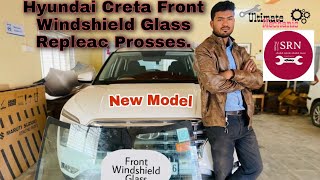 Hyundai New Creta Front Windshield Glass Repleac Prosses. Hyundai Windshield Replacement Cost