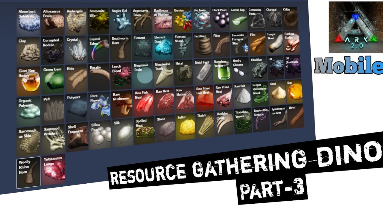 Best Resource Gathering Dino's Part 3 ARK MOBILE YouTube
