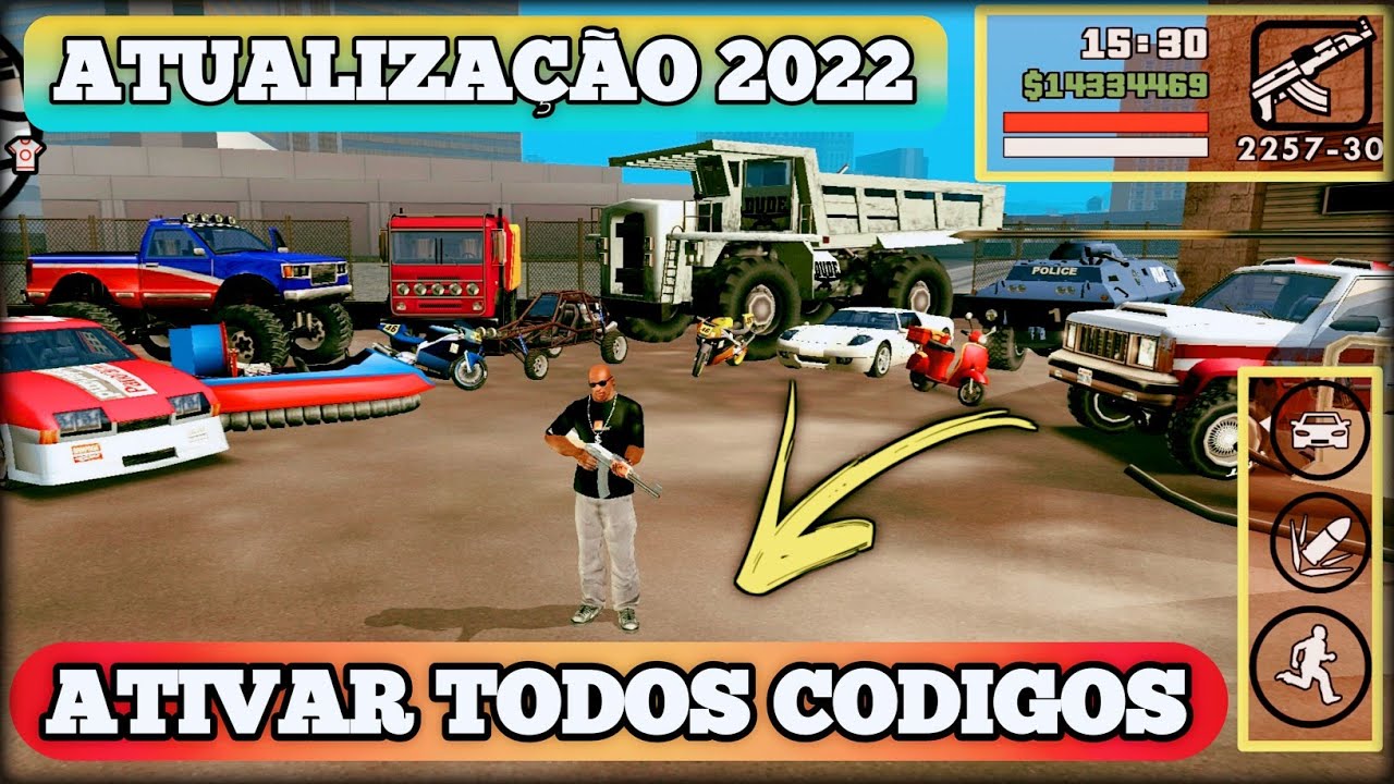 SAIU!! TODOS CODIGOS DO GTA SA ANDROID 