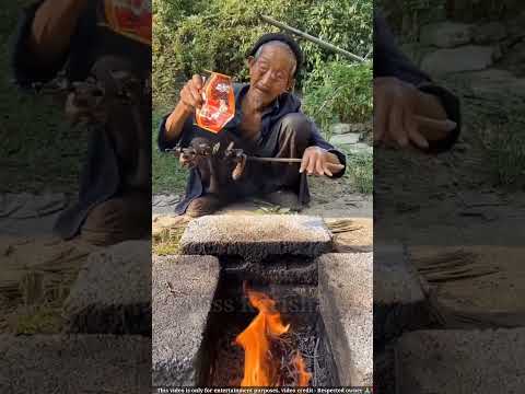 80-Year-Old Grandpa Cooks Chicken for His Wife ❤️🍗