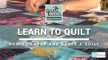 How to Layer & Baste your Quilt aka Make a Quilt Sandwich - FREE Beginner Quilting Videos - NO MUSIC