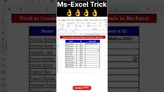 Ms-Excel Trick to Combine Data Without Formula😲#excel#excelhacks#exceltutorial#exceltips#excelshorts