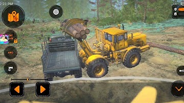How To Load Logs With Loader K-700 At Log Station | MudRunner Android Gameplay HD
