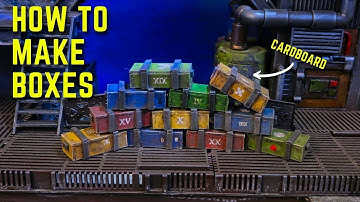 How to make miniature ammo boxes out of cardboard for Warhammer 40k