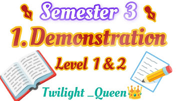 Demonstration Record Level 1 & 2     B.Ed  semester