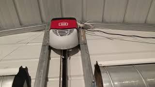 Craftsman garage opener on a sheet metal roll up door