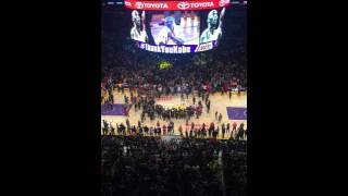 Kobe Bryant Full Speech and Postgame Ceremony - Final Game - Lakers vs. Jazz, 4/13/16 - MAMBA OUT