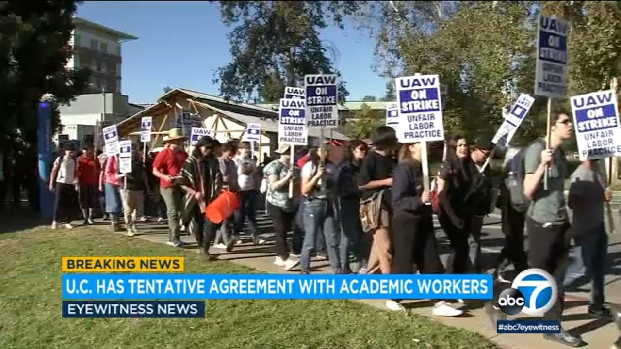 UC workers reach tentative deal to end strike - YouTube