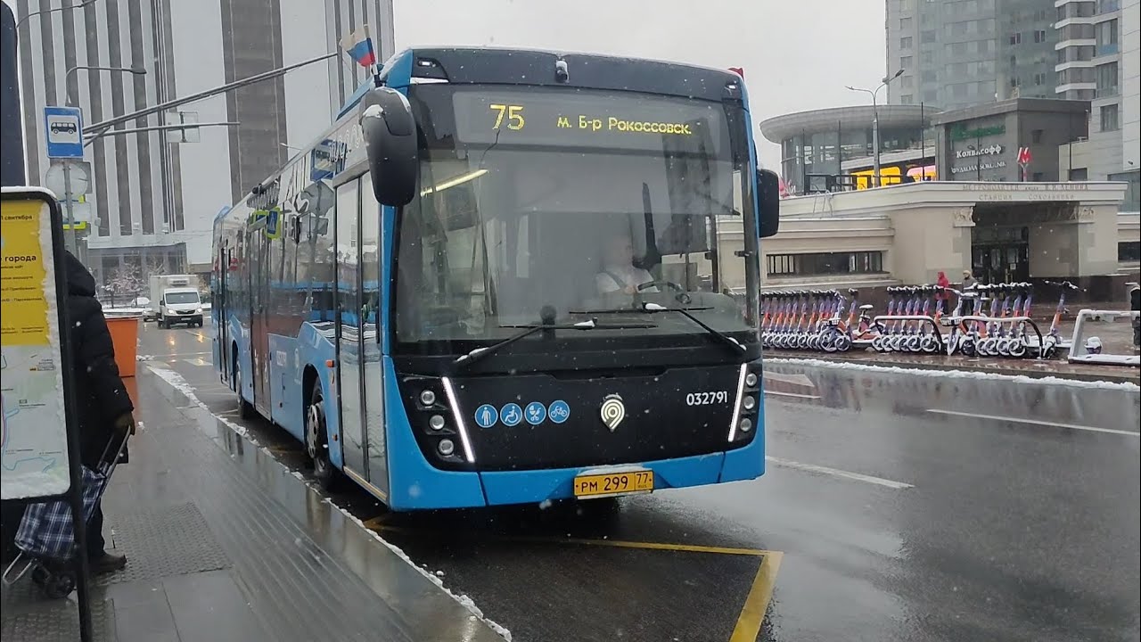 (ПЕРЕНУМЕРОВАН) Автобус №75. Метро "Сокольники" - Метро "Бульвар Рокоссовского"