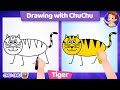 How To Draw A Tiger Drawing With ChuChu ChuChu TV Drawing For Kids Easy Step By Step 