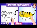 How to Draw a Tiger Step by Step? - Drawing with ChuChu - ChuChu TV Drawing Lessons for Kids