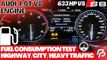 Audi 4.0TFSI V8 ⛽ FUEL CONSUMPTION TEST: HIGHWAY // CITY // STANDSTILL TRAFFIC (RS6/RS7, S6/S7, S8)