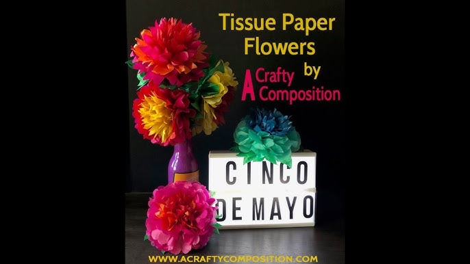 Mexican Tissue Paper Flowers - Handmade in Mexico - Set of 12