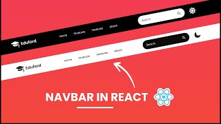 How To Make Navbar In React JS | Light & Dark Mode Navigation Bar Using React JS