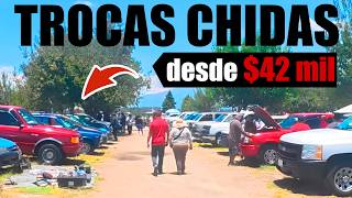 COOL trucks and cars starting at 42k pesos - GREAT 4 Caminos Puebla Flea Market!