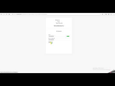 Konyhakereso.hu portal első belépés