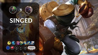 Singed Top vs Poppy - EUW Challenger Patch 13.17