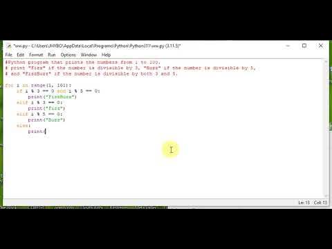 python FizzBuzz: print Fizz if number divisible by 3 Buzz if number ...