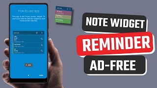 Best Free Notes Widget Reminder App for Android screenshot 5
