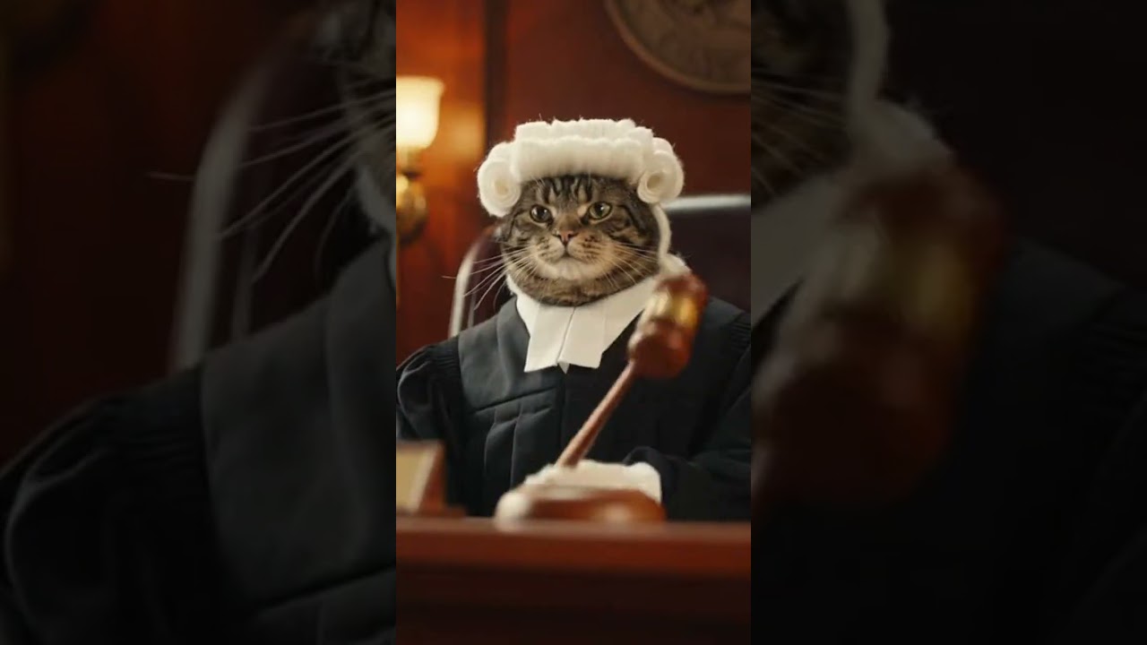 A cat becomes a judge in court and delivers a shocking final verdict