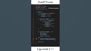 Học C++ - 97 - Kiểm tra tính hợp lệ của mật khẩu #laptrinh #hoclaptrinh #cplusplus #cpp #c++