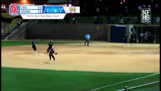 Chino High School error on a grounder by Mission Viejo's Taylor McQuillin