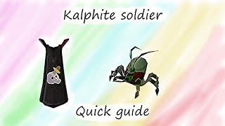 Kalphite soldier slayer guide osrs cannon melee