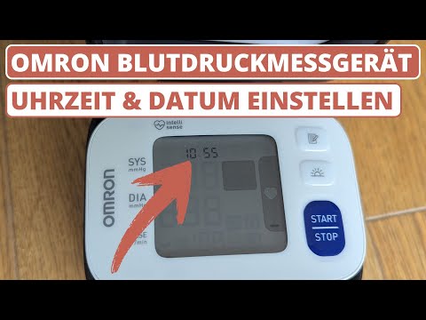 OMRON Blutdruckmessgerät Uhrzeit & Datum einstellen (Omron RS4)