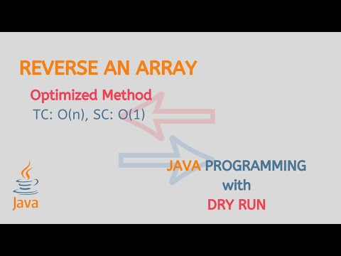 Reverse an Array (Optimized)  Java