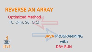 Reverse an Array (Optimized)  Java
