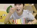 【韓国】eマートの特大レインボーケーキ食べてみた (☉ω☉)