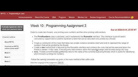 NPTEL Programming In Java Week 10 Programming Assignment 3 Answers l March 2024