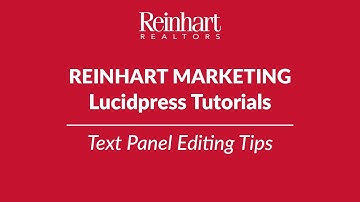 Lucidpress Text Panel Editing Tips