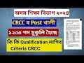 Advertisement crcc 1255 post vacancies   assam education department recruitment 2024