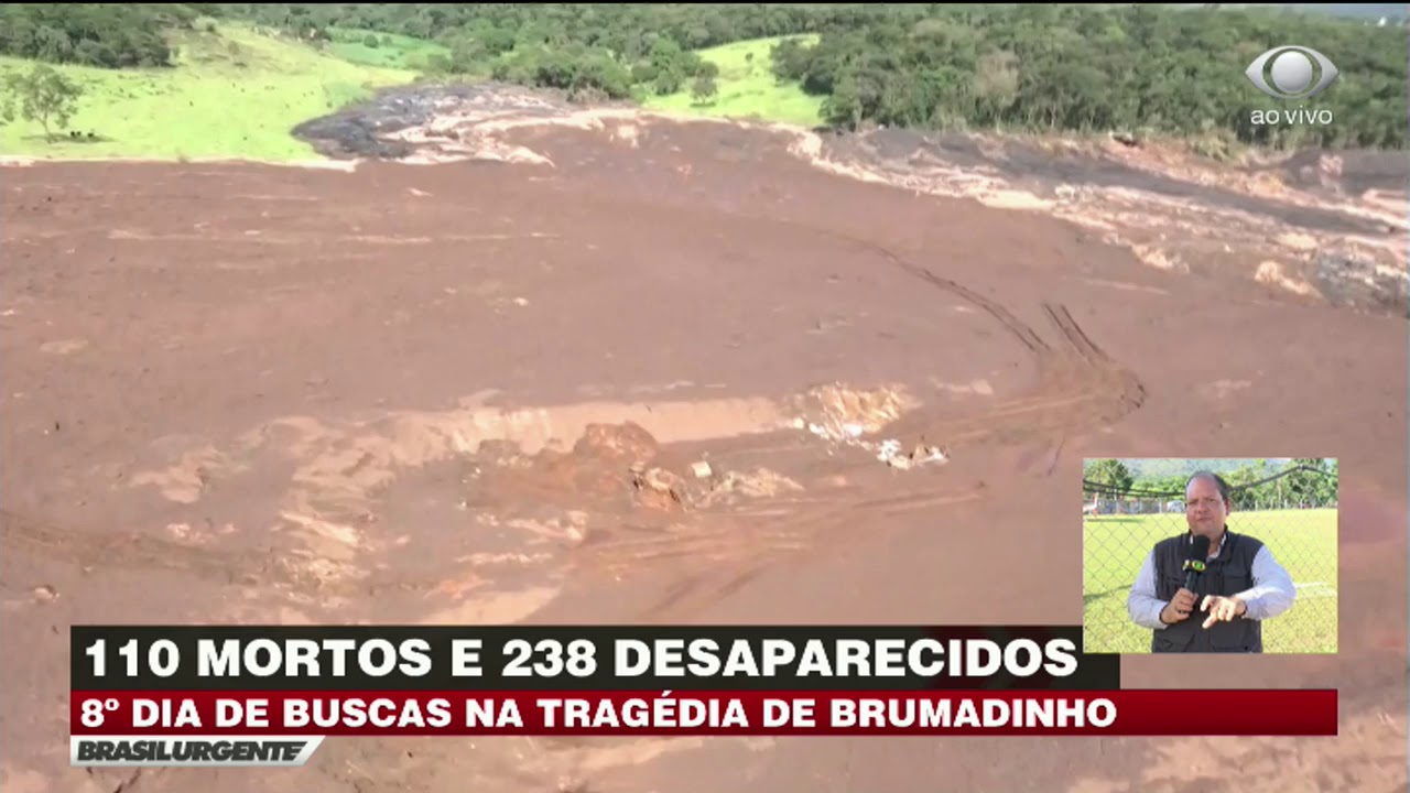 Oitavo dia de buscas em Brumadinho com 110 mortos e 238 desaparecidos