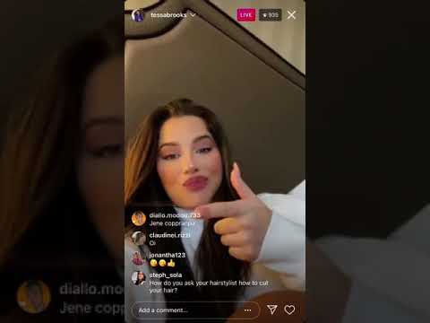 Tessa brooks answering Q&A on live