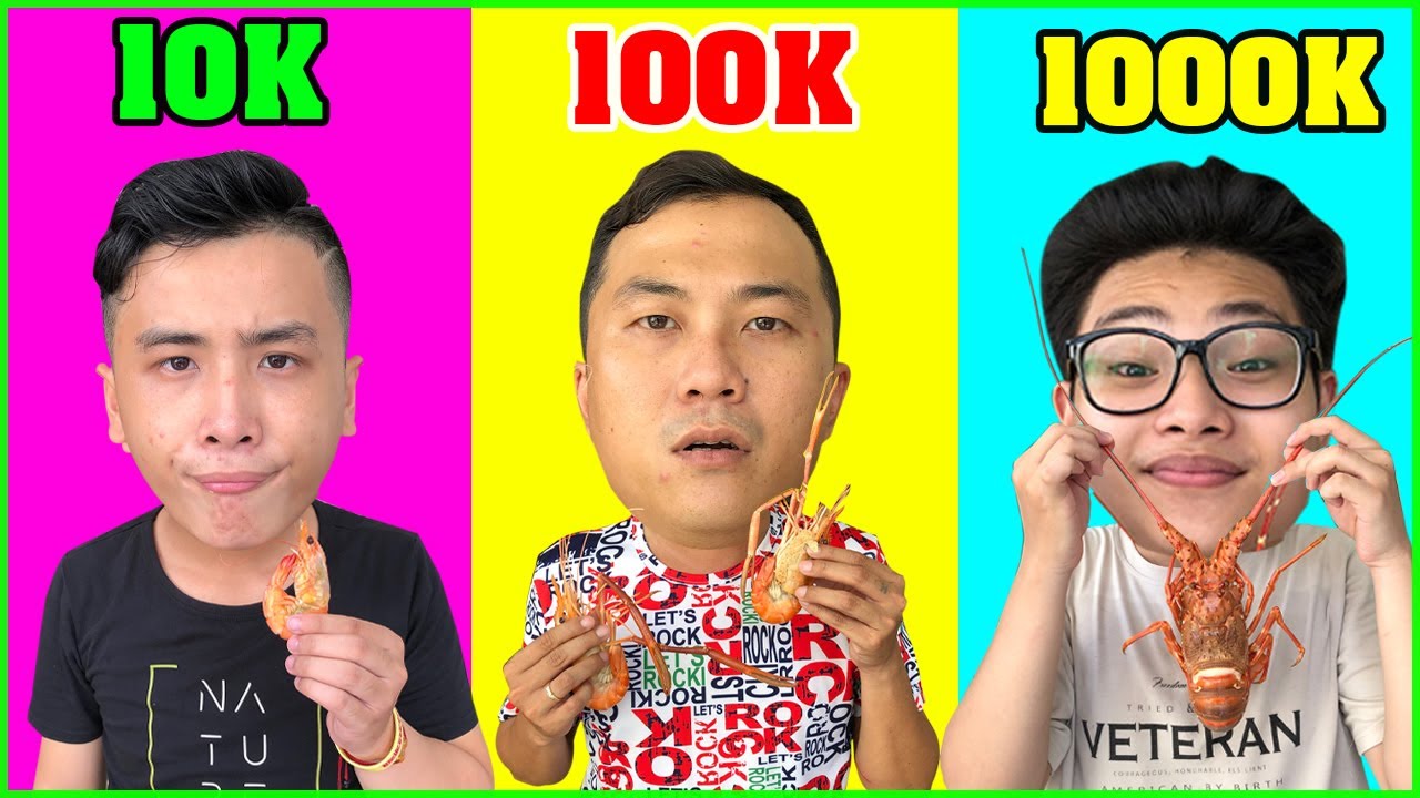 Đại Chiến Tôm Hùm | Ăn Theo Mệnh Giá Tiền 10k 100k 1000k - Thạc Đức Vlog