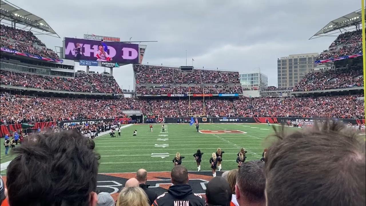 Bengals vs Browns National Anthem and C17 Globemaster III flyover 12
