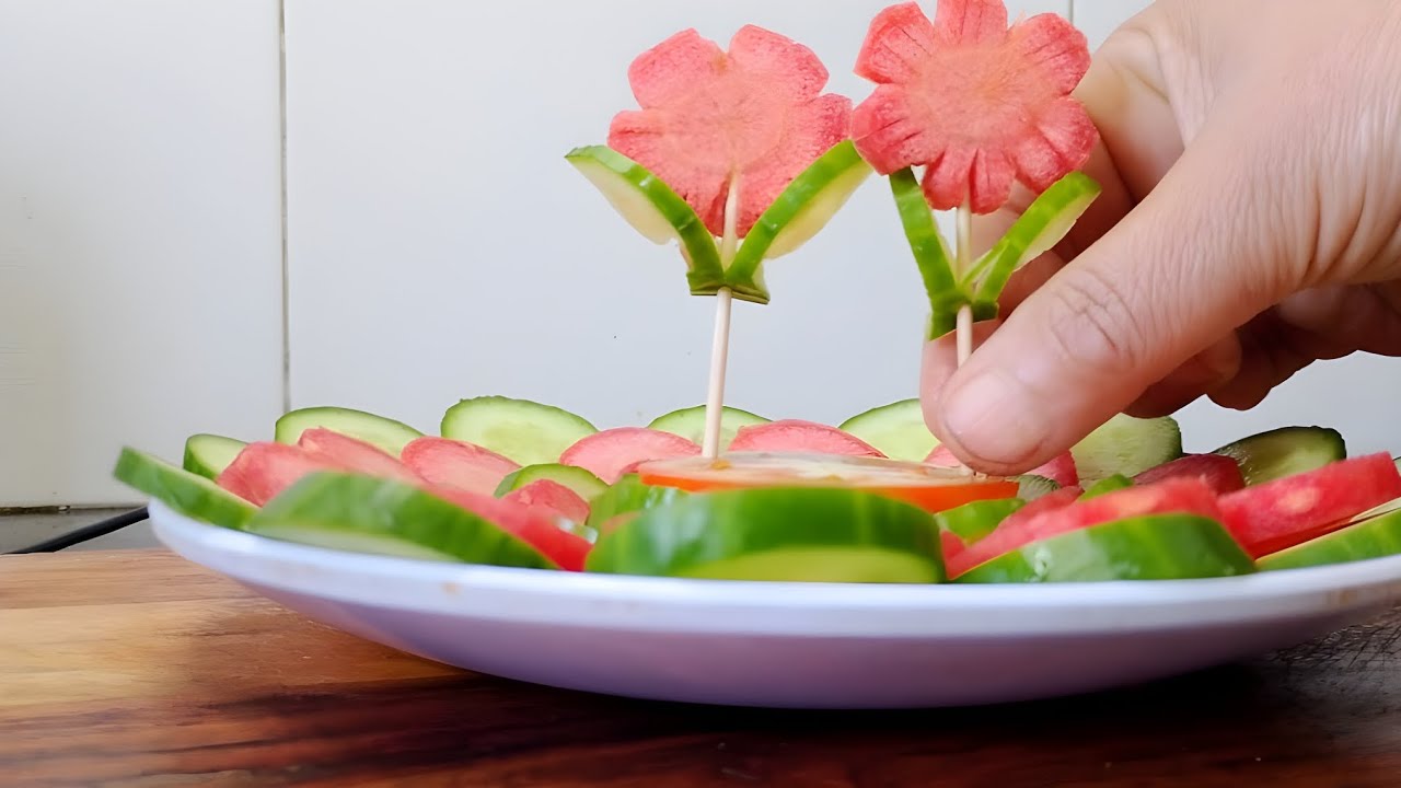 Beautiful Salad Plating Magic l Turn veggies In Art 