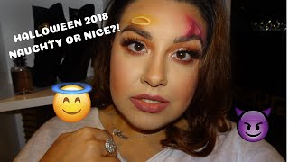 HALLOWEEN MAKEUP TUTORIAL 2018 - DEVIL VS ANGEL | Celina Pereira screenshot 2