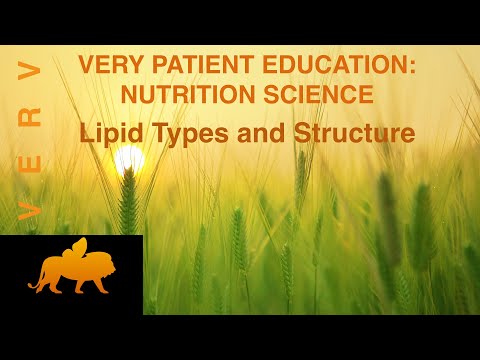 VERY PATIENT EDUCATION NUTRITION SCIENCE Lipid Types and Structure.